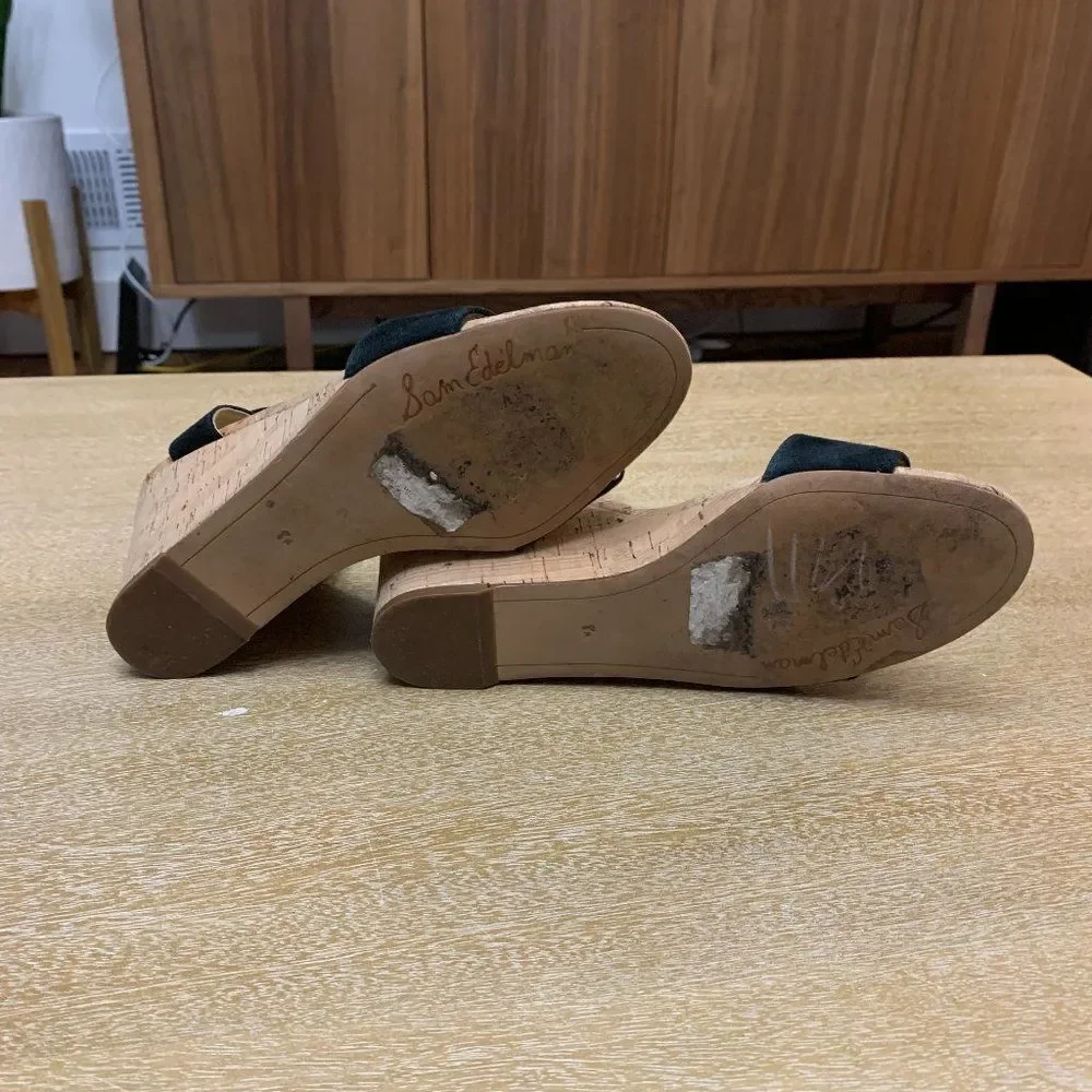 Sam Edelman Willow Suede Cork Wedge‎